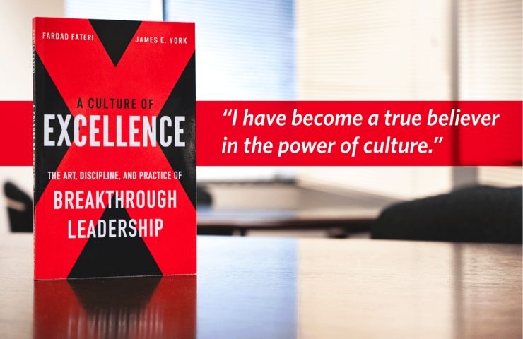 A Heartfelt Synopsis from a UEI Colleague A culture of excellence book being displayed