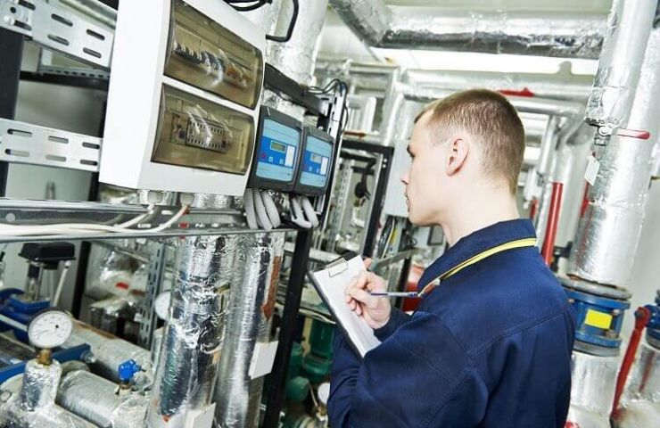 hvac technician at work