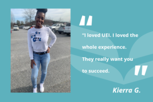 female UEI college graduate