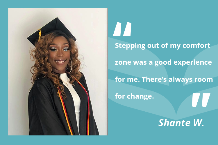 female UEI college graduate