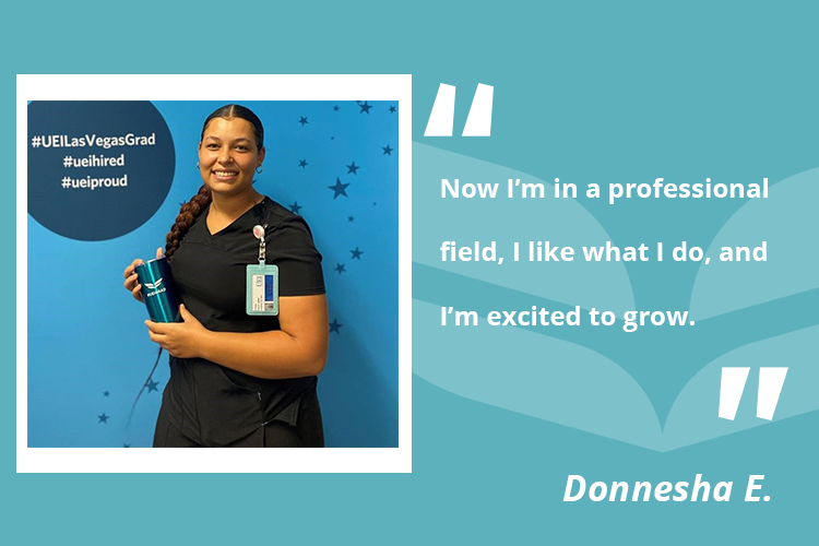 Donnesha Evans graphic uei-college-graduate