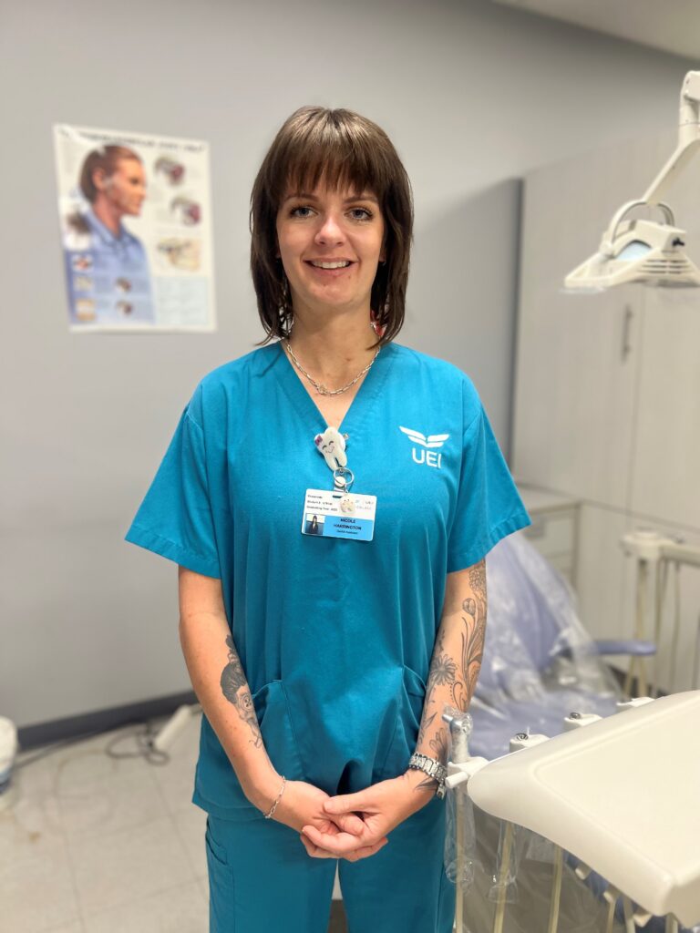 Nicole is a Dental Assistant student at UEI College in Oceanside and recently learned that she had earned a scholarship