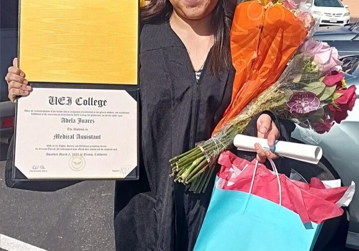 Adela was determined to finish the Medical Assistant training program, even after she learned that she was pregnant when starting at UEI