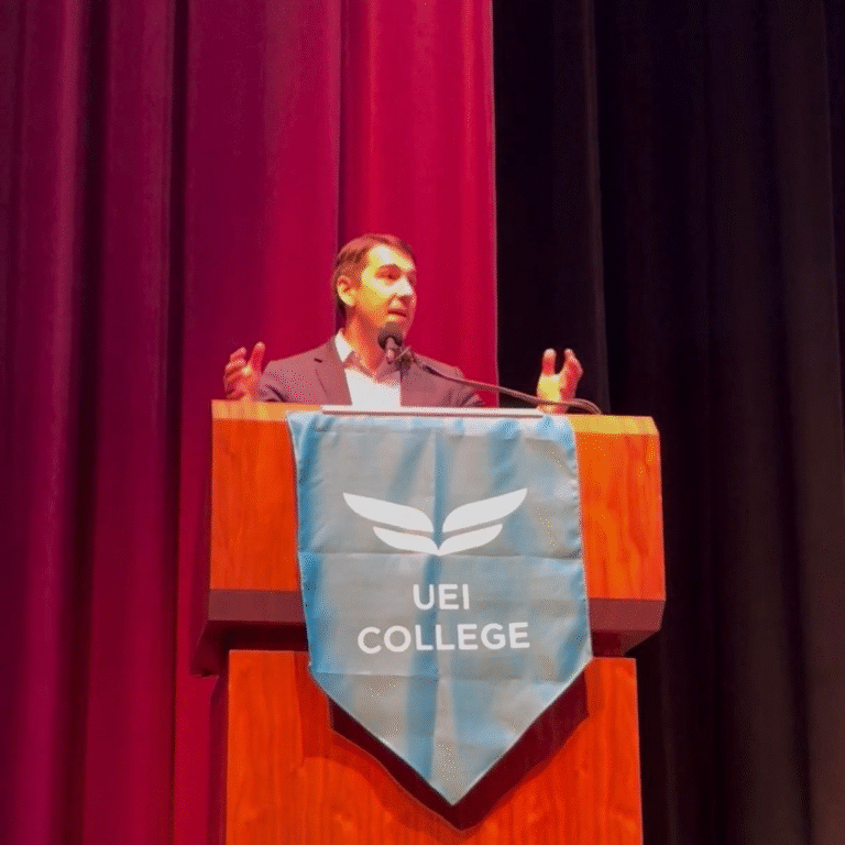 Congressman Josh Harder and County Supervisor Paul Canepa join UEI College Stockton to celebrate the Class of 2026.