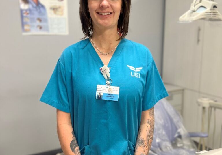 Nicole is a Dental Assistant student at UEI College in Oceanside and recently learned that she had earned a scholarship
