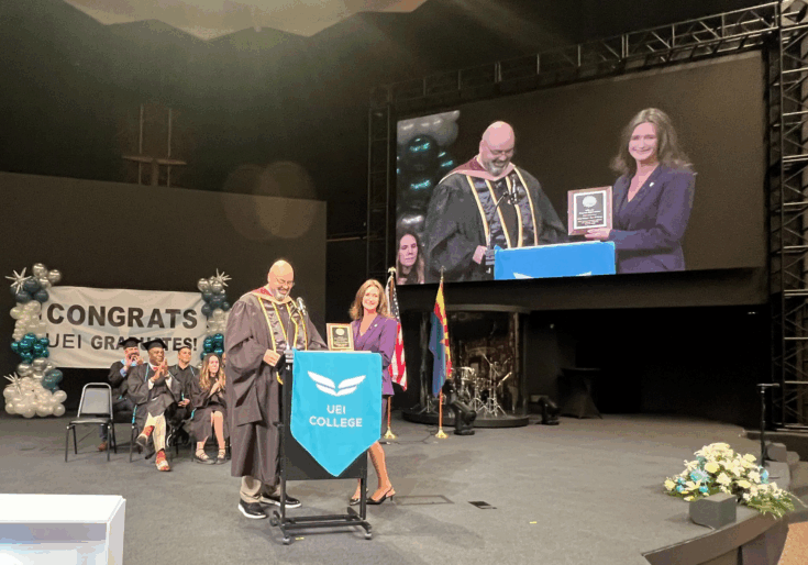 Phoenix Vice Mayor Ann O’Brien inspired UEI College graduates with an inspirational message for the Class of 2025