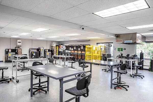 Heating, Ventilation and Air Conditioning (HVAC) Lab 4 at UEI Encino Trade School Campus - UEI College