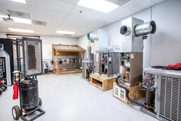 Heating, Ventilation and Air Conditioning (HVAC) Lab 1 at UEI Ontario Trade School Campus - UEI College