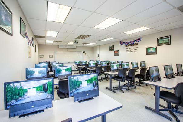 Business Office Administration Lab 1 at UEI Riverside Trade School Campus - UEI College