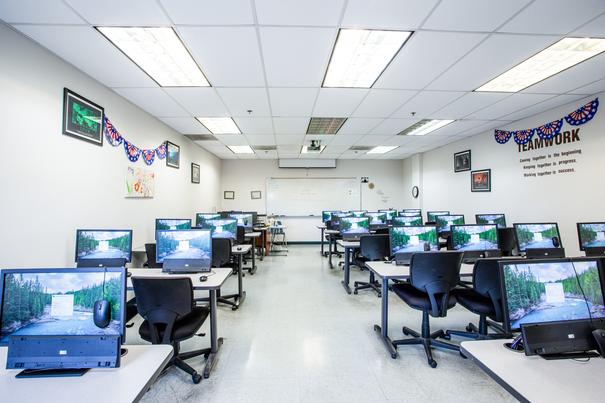 Business Office Administration Lab 3 at UEI Riverside Trade School Campus - UEI College