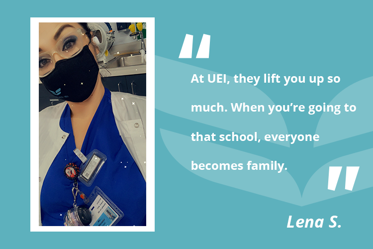 Lena has overcome significant personal challenges and recently started an externship to finish the Dental Assistant program. 