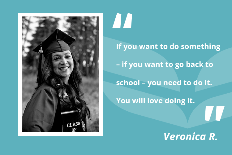 It'd been over three decades since Veronica set foot in a classroom, so she was a little intimidated at first, but she thrived at UEI College