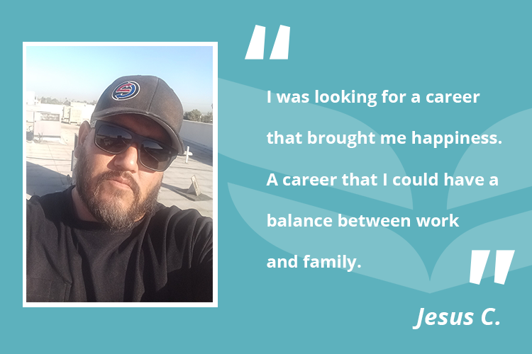 Jesus was determined to turn his life around and found new direction after graduating from the HVAC program at UEI College in Bakersfield
