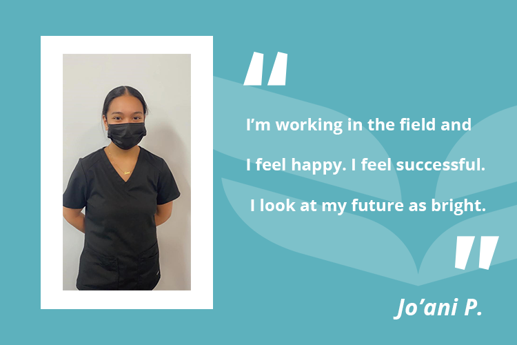 Jo’ani decided to hold off on going to college after graduating high school, but decided to take the next step in her education at UEI