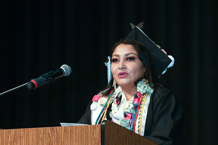 Maria dropped out of high school to focus on being a mother but eventually returned to school at UEI Mesa and graduated as the Valedictorian